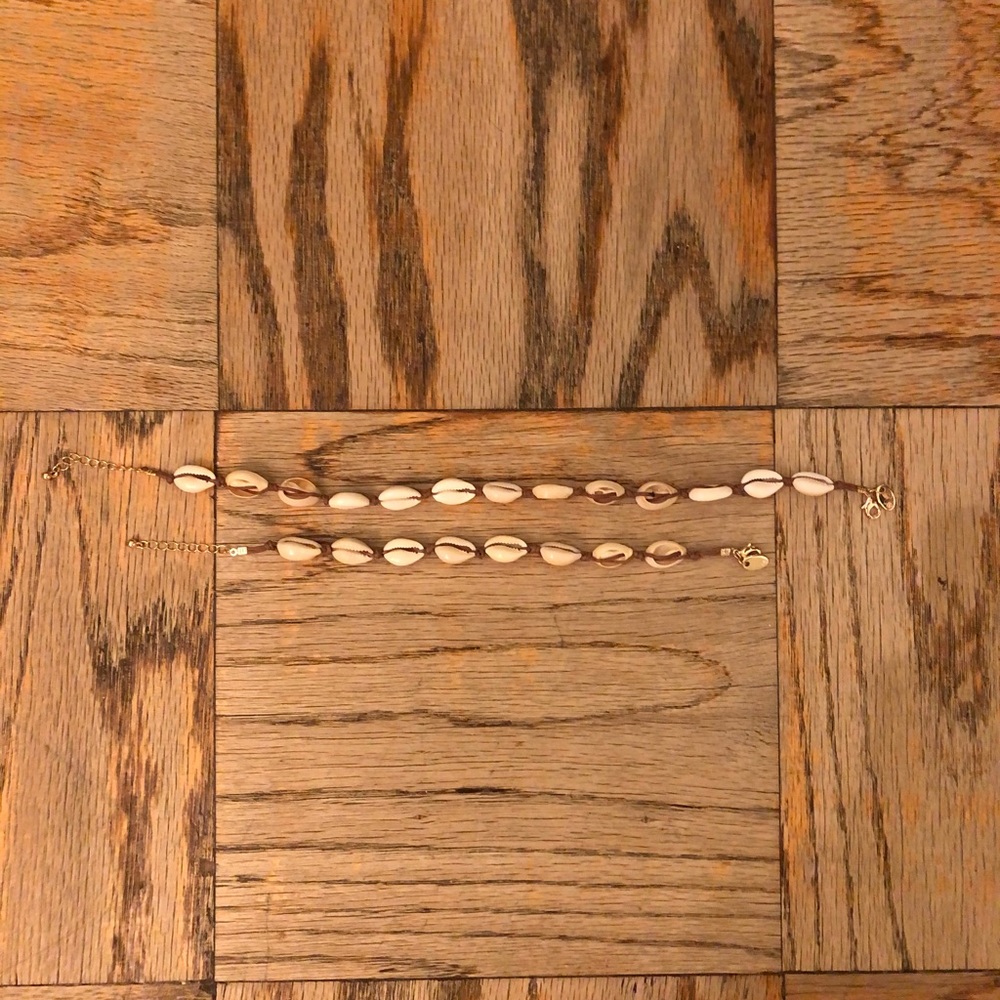 shell necklace and anklet set